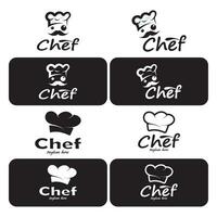 professioneel logo chef of keuken chef hoed.voor zakelijk, thuis koken, en restaurant chef-kok.bakkerij, vector