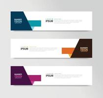 vector abstracte banner ontwerp websjabloon