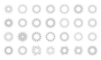 wijnoogst stijl zonnestraal gemakkelijk lijnen van diffuus licht vector