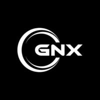 gnx logo ontwerp, inspiratie voor een uniek identiteit. modern elegantie en creatief ontwerp. watermerk uw succes met de opvallend deze logo. vector