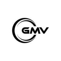 gmv logo ontwerp, inspiratie voor een uniek identiteit. modern elegantie en creatief ontwerp. watermerk uw succes met de opvallend deze logo. vector