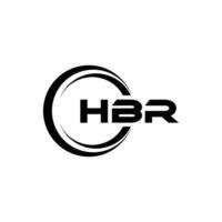 hbr logo ontwerp, inspiratie voor een uniek identiteit. modern elegantie en creatief ontwerp. watermerk uw succes met de opvallend deze logo. vector