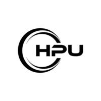 hpu brief logo ontwerp, inspiratie voor een uniek identiteit. modern elegantie en creatief ontwerp. watermerk uw succes met de opvallend deze logo. vector