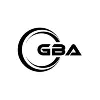 gba logo ontwerp, inspiratie voor een uniek identiteit. modern elegantie en creatief ontwerp. watermerk uw succes met de opvallend deze logo. vector