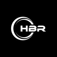 hbr logo ontwerp, inspiratie voor een uniek identiteit. modern elegantie en creatief ontwerp. watermerk uw succes met de opvallend deze logo. vector