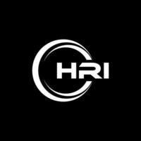 hri brief logo ontwerp, inspiratie voor een uniek identiteit. modern elegantie en creatief ontwerp. watermerk uw succes met de opvallend deze logo. vector