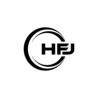 hfj brief logo ontwerp, inspiratie voor een uniek identiteit. modern elegantie en creatief ontwerp. watermerk uw succes met de opvallend deze logo. vector