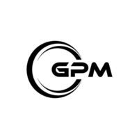 gpm logo ontwerp, inspiratie voor een uniek identiteit. modern elegantie en creatief ontwerp. watermerk uw succes met de opvallend deze logo. vector