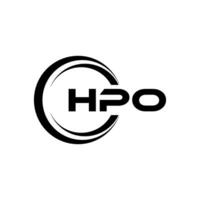 hpo brief logo ontwerp, inspiratie voor een uniek identiteit. modern elegantie en creatief ontwerp. watermerk uw succes met de opvallend deze logo. vector