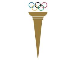 fakkel met officieel symbool olympische spelen tokyo 2020 japan abstract vector ontwerp illustratie logo teken pictogram