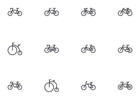 verzameling van modern fiets schets pictogrammen. reeks van modern illustraties voor mobiel appjes, web plaatsen, flyers, banners enz geïsoleerd Aan wit achtergrond. premie kwaliteit tekens. vector