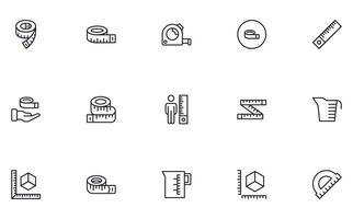 verzameling van modern meten schets pictogrammen. reeks van modern illustraties voor mobiel appjes, web plaatsen, flyers, banners enz geïsoleerd Aan wit achtergrond. premie kwaliteit tekens. vector