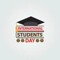 Internationale studenten dag vector ontwerp