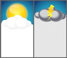 weerachtergrond met zon, wolk, regen vectorillustratie vector