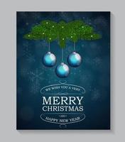 blauw ornament Kerstmis en Nieuwjaar achtergrond. vector