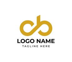 modern elegant brief cb logo ontwerp vector