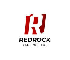 rotsachtig brief r logo voor mijnbouw bedrijf vector