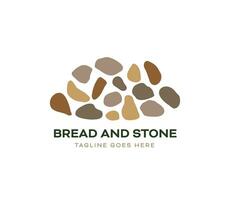 grind steen en brood logo vector icoon illustratie ontwerp