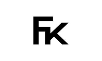 brief fk logo ontwerp. eerste brief fk logo in zier achtergrond. vrij vector