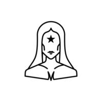 Maagd dierenriem teken logo icoon geïsoleerd horoscoop symbool vector illustratie
