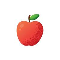 rood appel tekenfilm icoon geïsoleerd vector illustratie
