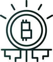 bitcoin encryptie vector icoon ontwerp