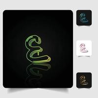 e letter logo professioneel abstract verloopontwerp vector