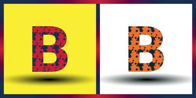 b brief logo of b tekst logo en b woord logo ontwerp. vector