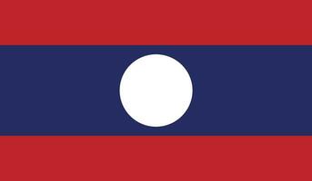 vlag van Laos Aan wit achtergrond vector