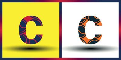 c brief logo of c tekst logo en c woord logo ontwerp. vector