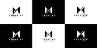 reeks van brief m logo vector ontwerp