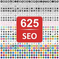 Set van Vector SEO Search Engine Optimization pictogrammen