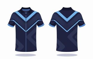 strip blauw fietsshirt sjabloon vector