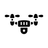 quadrocopter vector glyph icoon voor persoonlijk en reclame gebruiken.