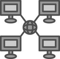 lokaal netwerk vector icoon ontwerp