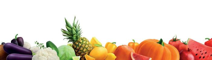 fruit groenten horizontaal samenstelling vector