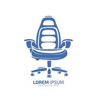 een logo van stoel, kantoor stoel icoon, comfortabel stoel vector geïsoleerd