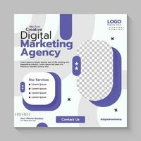 digitaal marketingbureau social media post banner vector
