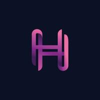 eerste h brief logo ontwerp vector sjabloon. monogram en creatief alfabet brieven icoon illustratie