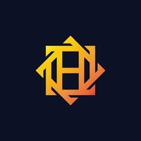 eerste brief h logo voor bedrijf vector
