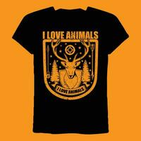 ik liefde dieren ze smaak Super goed t-shirt vector