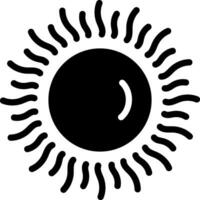 solide icoon voor zon vector