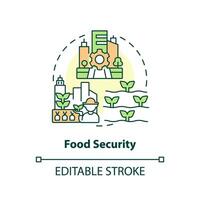 2d aanpasbare voedsel veiligheid icoon vertegenwoordigen verticaal landbouw en hydrocultuur concept, geïsoleerd vector, dun lijn illustratie. vector