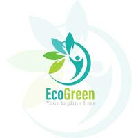 eco leven logo of symbool voor milieu vriendelijk campagne activiteiten vector