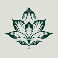 abstract lotus bloem icoon vector - symbool van zuiverheid en kalmte in artistiek eenvoud