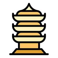Japan pagode icoon vector vlak