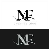 mf eerste brief logo vector