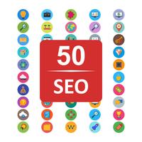 Set van Vector SEO Search Engine Optimization pictogrammen