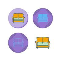 dubbele sofa vector icoon