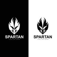 spartaans krijger logo gemakkelijk illustratie silhouet vector ontwerp